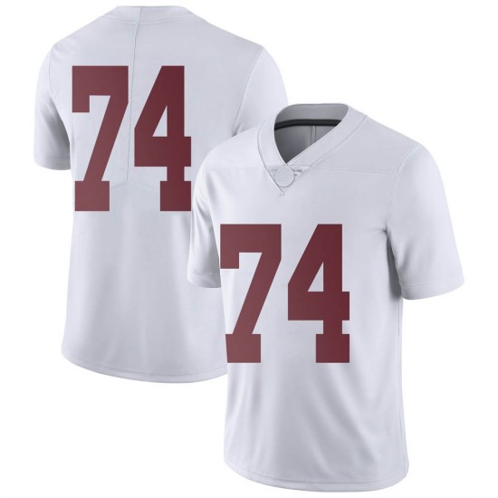 Alabama Crimson Tide Men's Damieon George Jr. #74 No Name White NCAA Nike Authentic Stitched College Football Jersey QU16V58VH